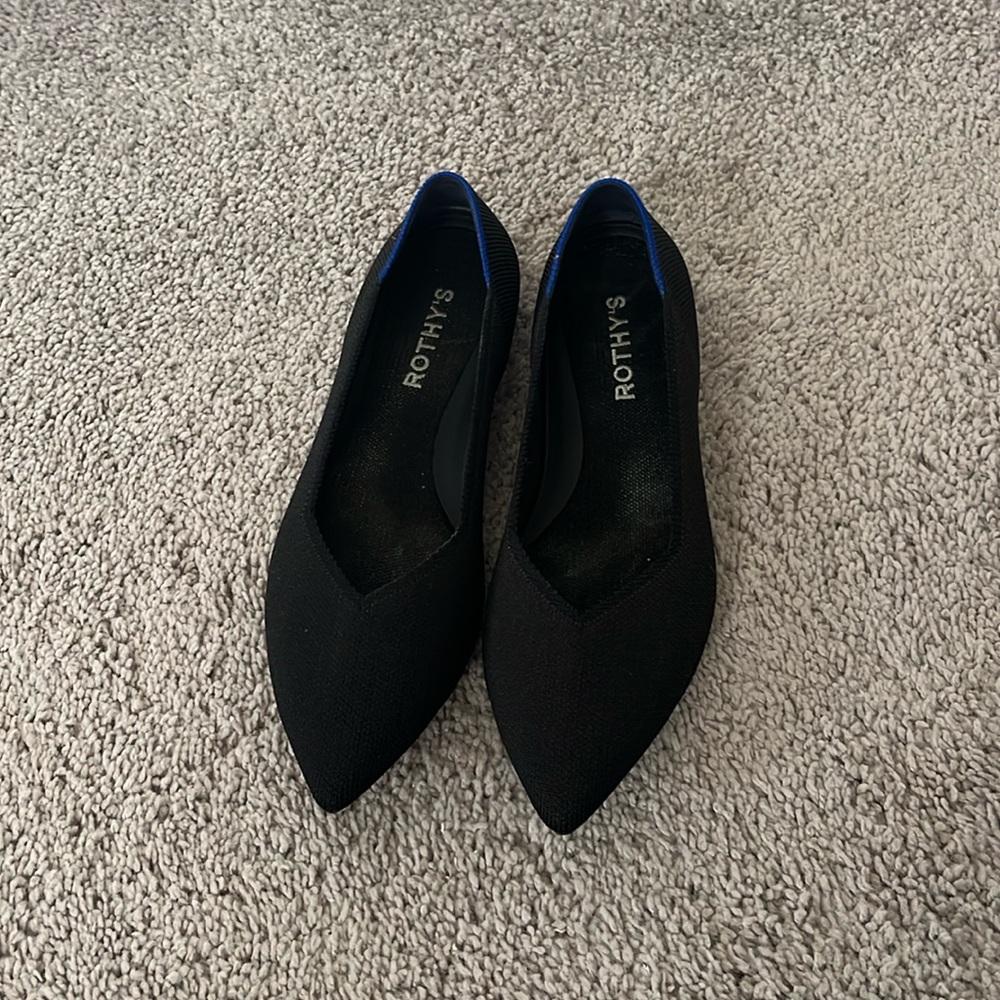 Rothys "Point 2" - Black "Point II" - Size 7